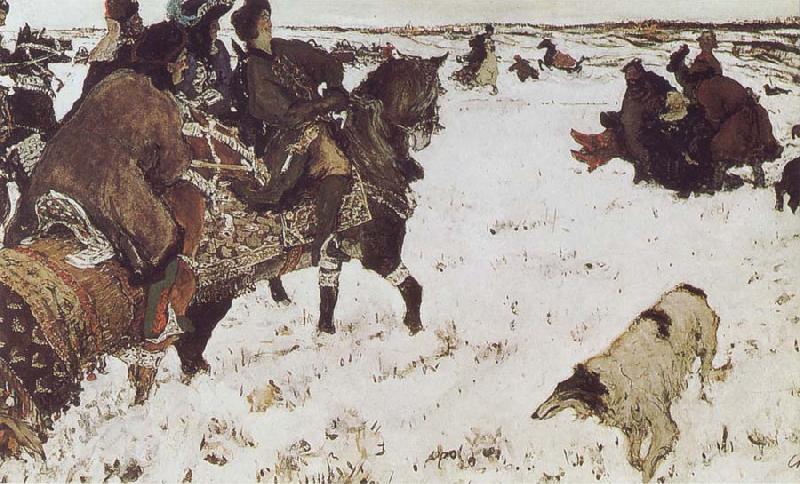 Valentin Serov Peter the Great Riding to Hounds